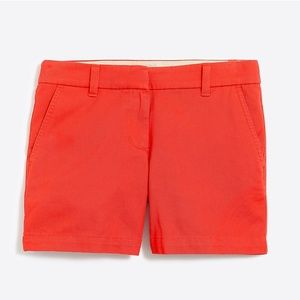 J. Crew 4" Chino Short in Red